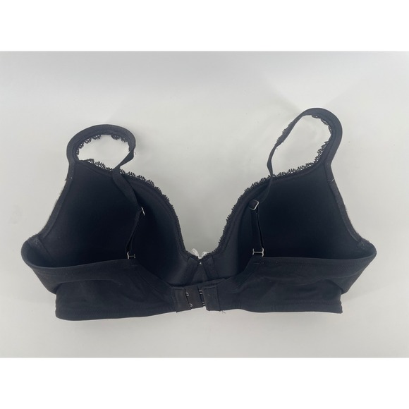 Victorias Secret Body by Victoria Lined Demi Bra 36D Black White Lace Sequin - Picture 5 of 5